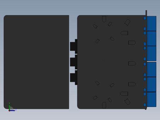 MPO接线盒 24芯塑料接线盒左视缩略图
