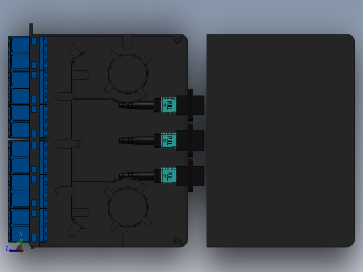 MPO接线盒 24芯塑料接线盒右视缩略图