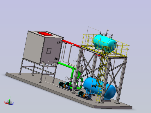 导热油余热锅炉系统装配图
