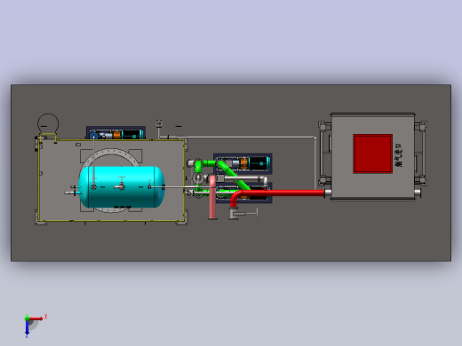 导热油余热锅炉系统装配图俯视缩略图