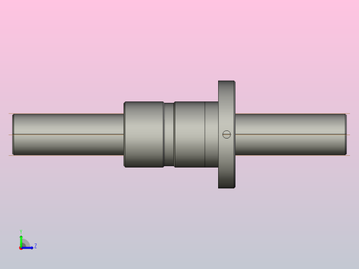 FFZD3205-3滚珠丝杆3D模型左视缩略图