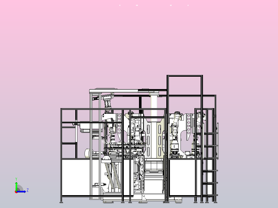 多工位组装设备左视图