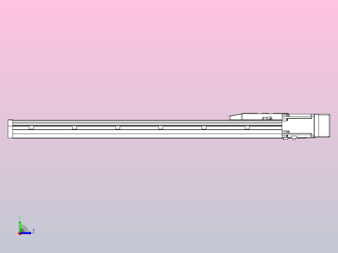 滚珠丝杠直线轴内置导轨TPA-GCR-170-2510C-L750-MR-M75-N3左视图