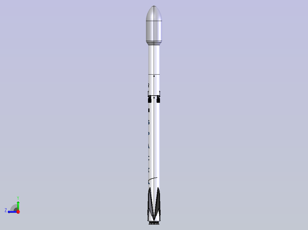 SpaceX猎鹰重型太空火箭 STP右视图