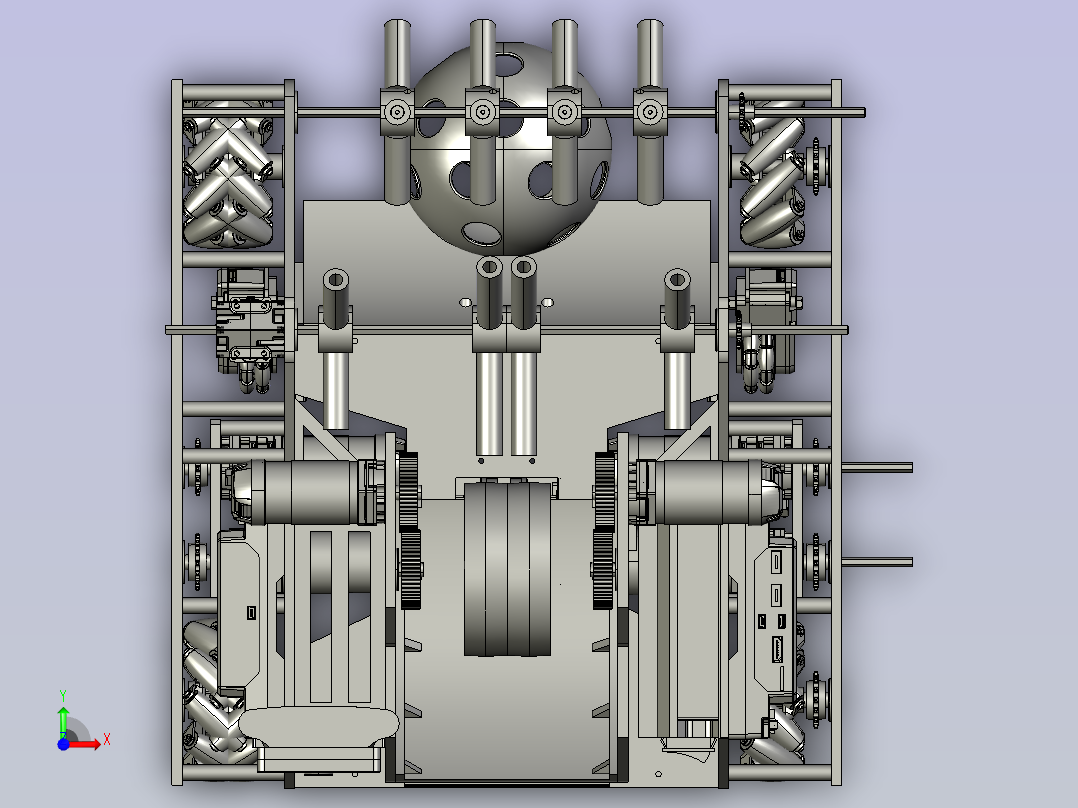 机器人NEXTBOT解码CAD（#23501，来自巴西）前视图