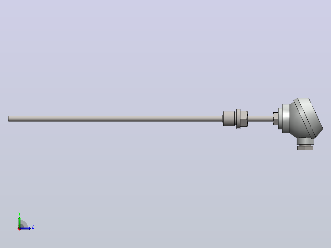WZPT-226 Pt100铂热电阻φ6×300×250左视图