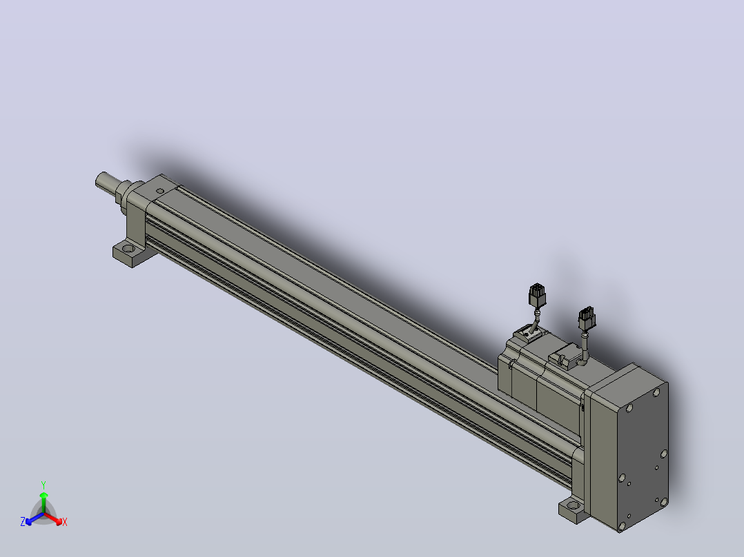 轻载电动缸TPA-ESR50-1610C-L600-MR-LB-W-P40-C3主视图