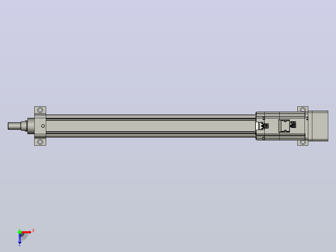 轻载电动缸TPA-ESR50-1610C-L600-MR-LB-W-P40-C3俯视图