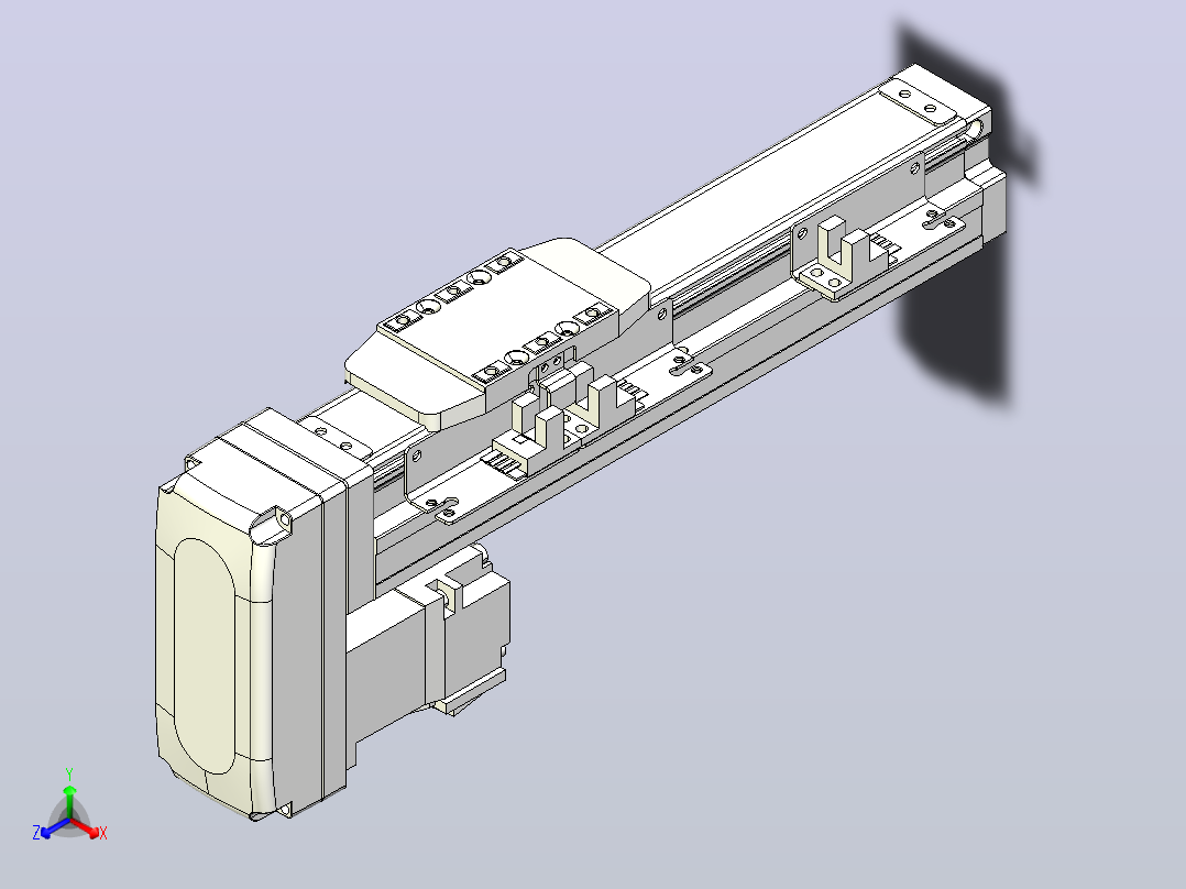 滚珠丝杠直线轴内置导轨TPA-GCR-40-1210C-L100-MP-M10-N3主视图