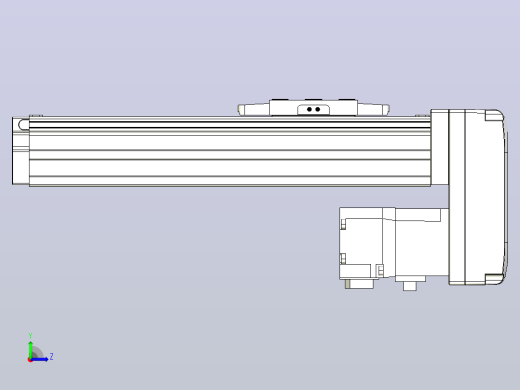 滚珠丝杠直线轴内置导轨TPA-GCR-40-1210C-L100-MP-M10-N3左视缩略图