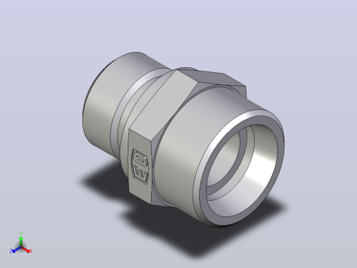 公螺柱连接器GE18LR71X正等轴测缩略图