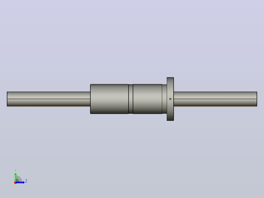 CMFZD6320-5滚珠丝杆3D模型左视图