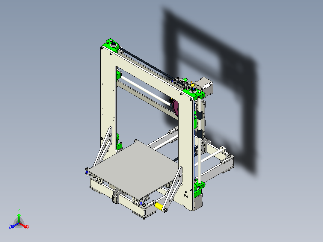 3D打印机模型-拉各斯 i3.2 LASERCUT主视图