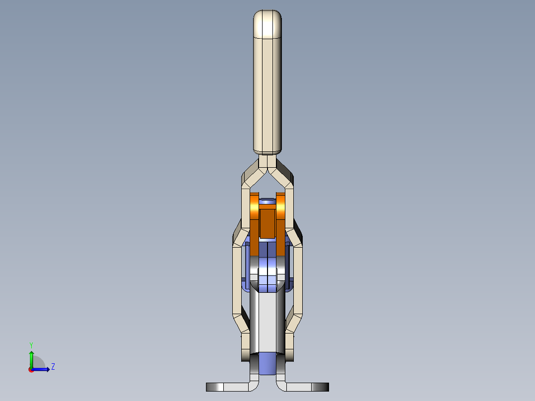 一个很巧妙的自动夹具左视图