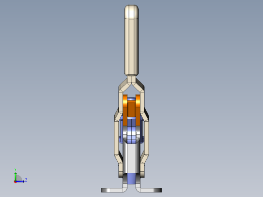 一个很巧妙的自动夹具左视缩略图
