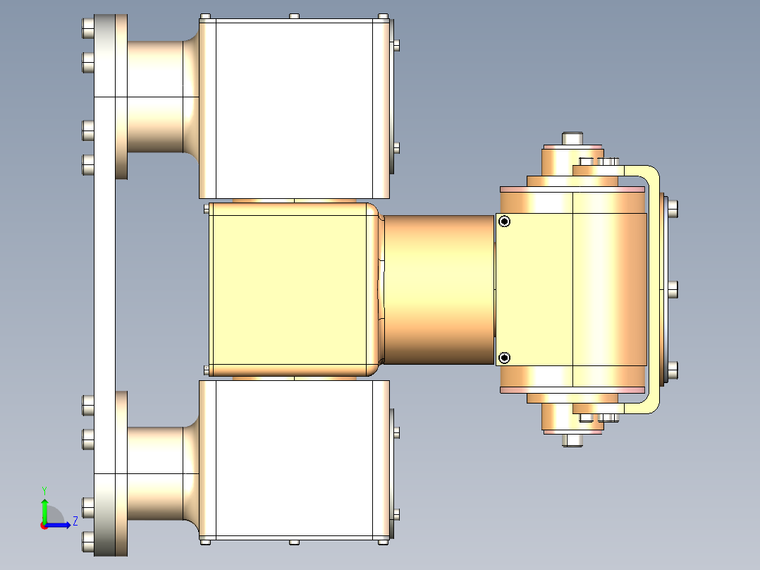 3dof-robot-orientation-mechanism-3 STP IGS左视图