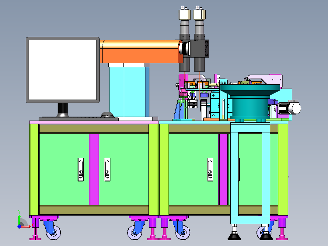 转盘式全自动卡针焊接机含工程图sw19可编辑
