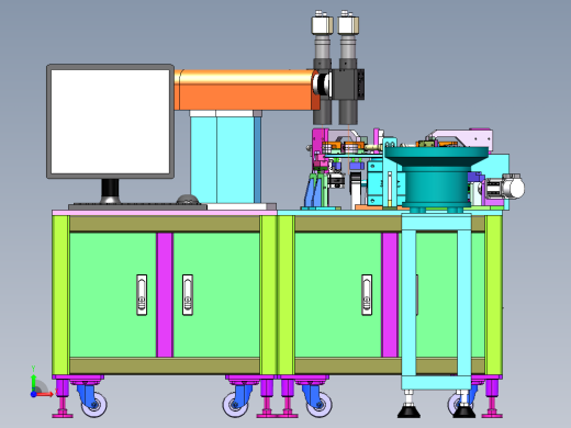 转盘式全自动卡针焊接机含工程图sw19可编辑前视缩略图