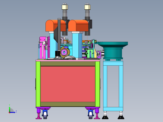 转盘式全自动卡针焊接机含工程图sw19可编辑左视缩略图