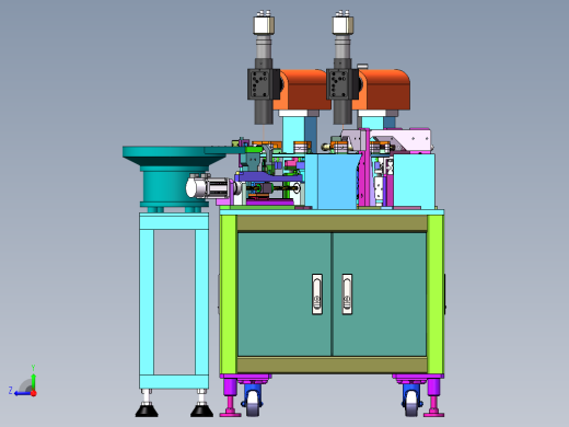 转盘式全自动卡针焊接机含工程图sw19可编辑右视缩略图