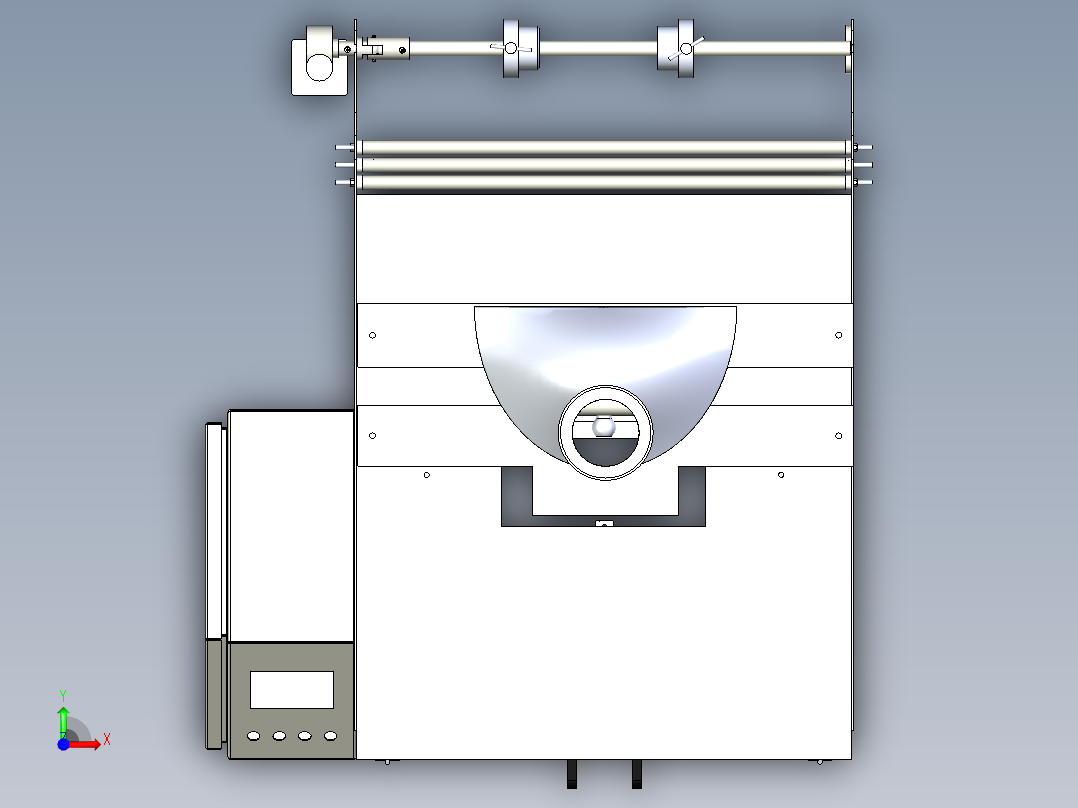 国外包装机模型3D模型前视图