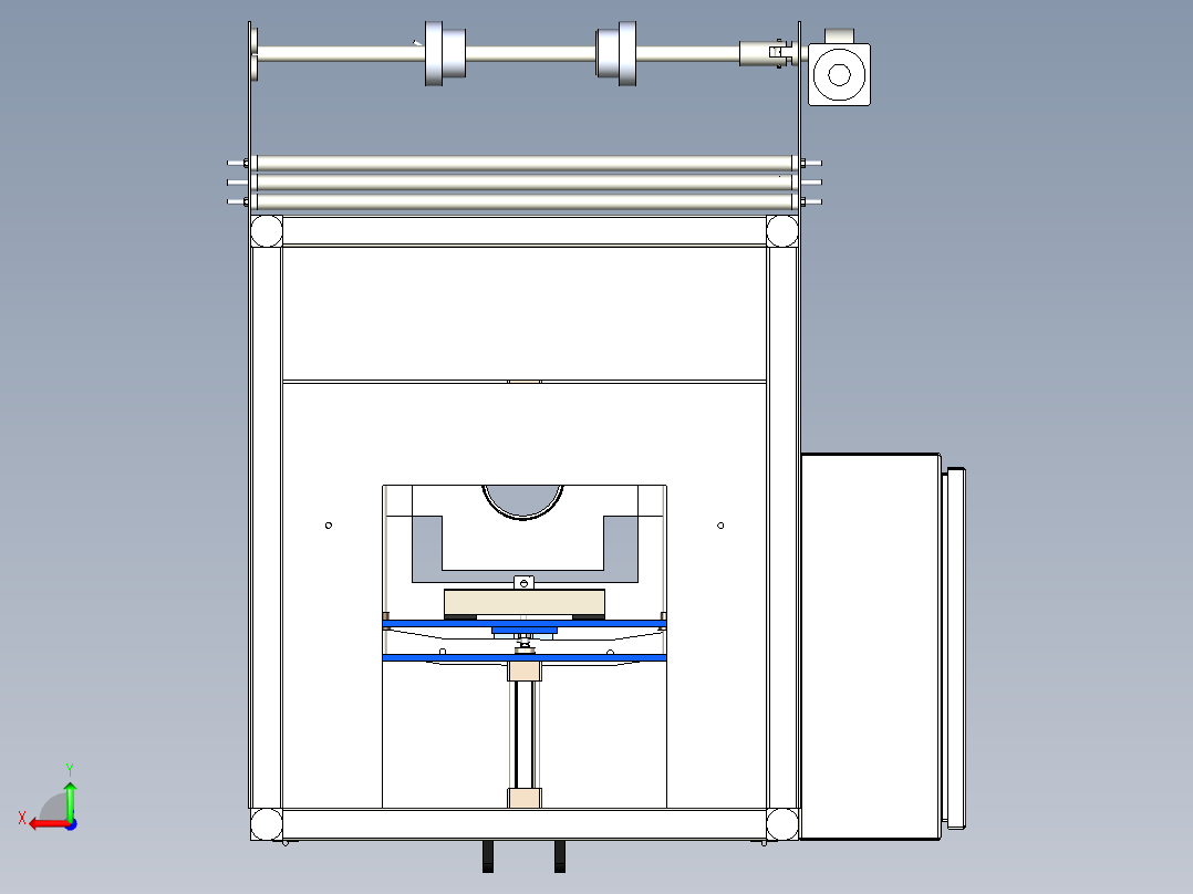 国外包装机模型3D模型后视图