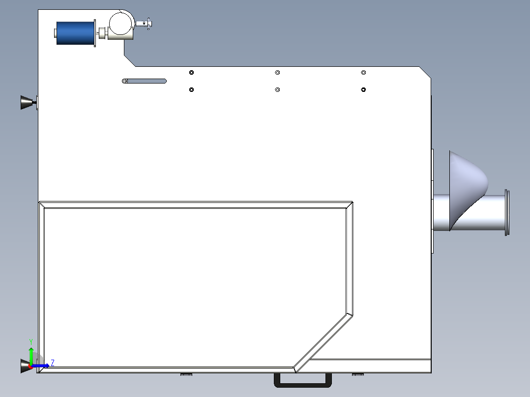 国外包装机模型3D模型左视图