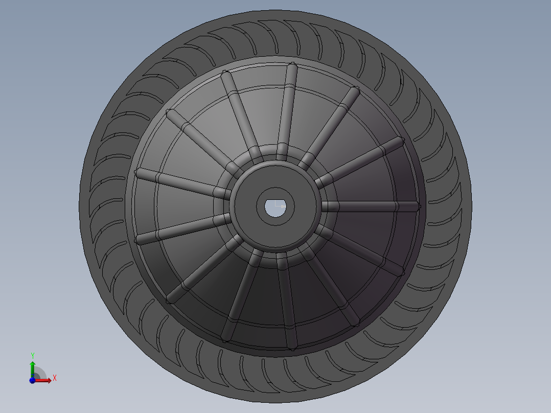 汽车电机叶轮前视图