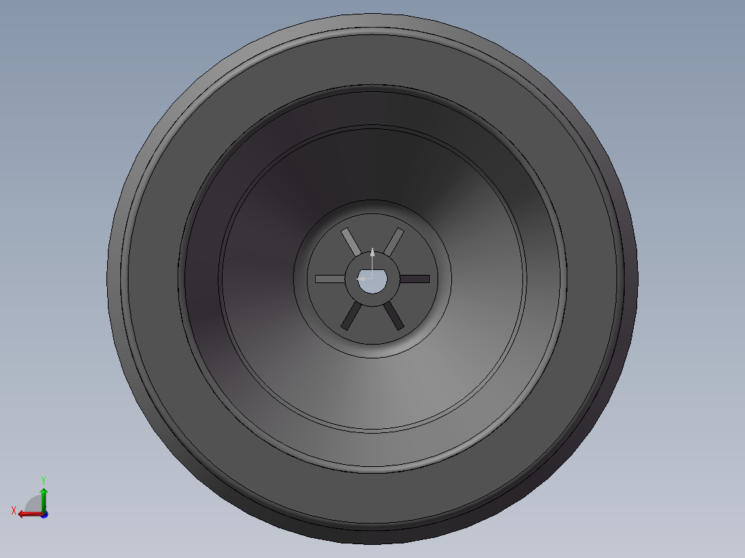 汽车电机叶轮后视图