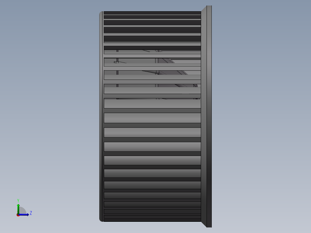 汽车电机叶轮左视图