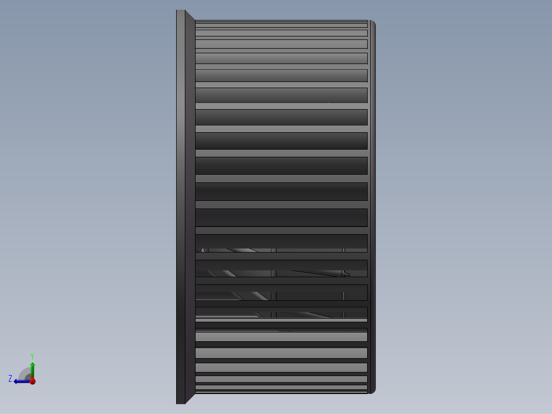 汽车电机叶轮右视图