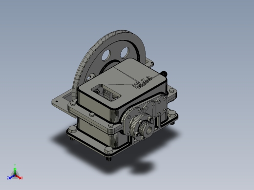 2级2档变速箱3D模型图纸 Solidworks设计