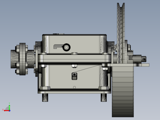 2级2档变速箱3D模型图纸 Solidworks设计后视缩略图
