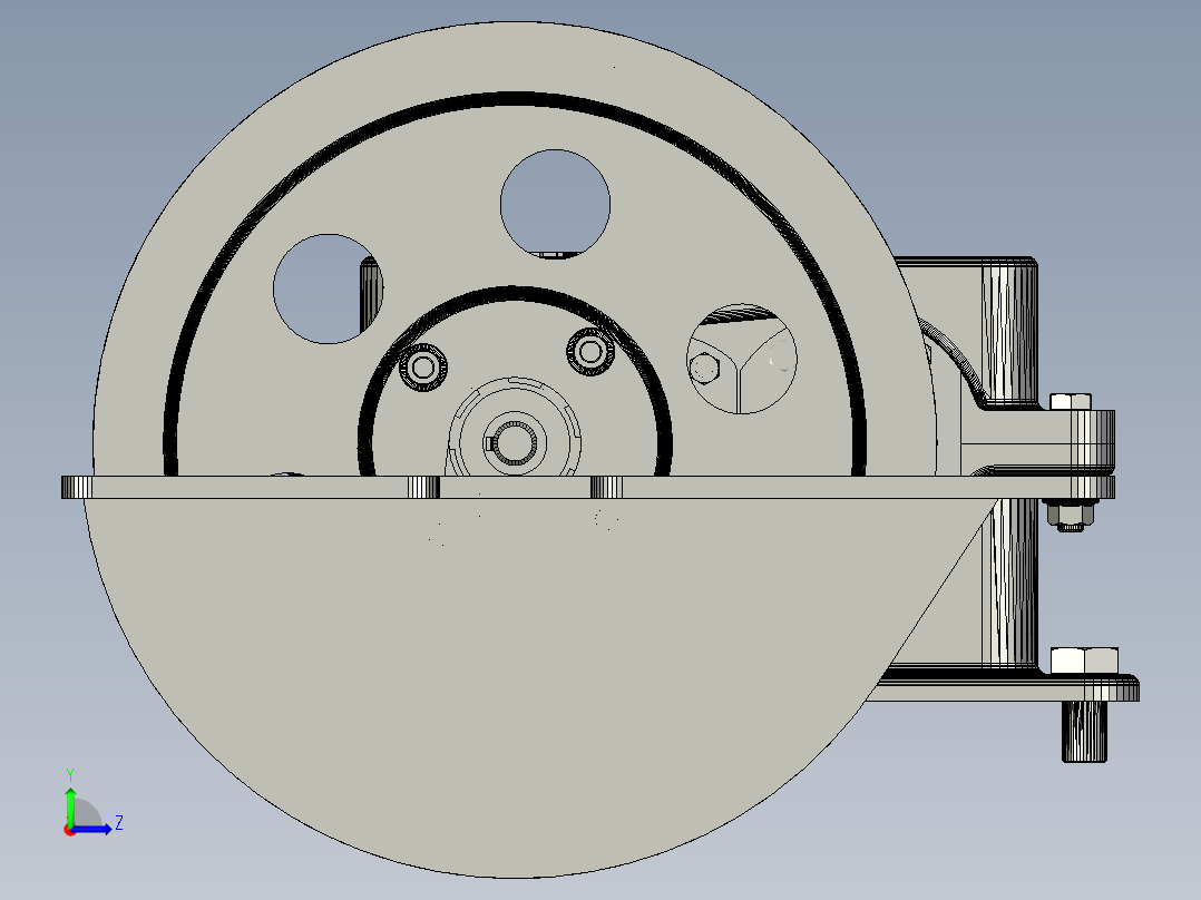 2级2档变速箱3D模型图纸 Solidworks设计左视图