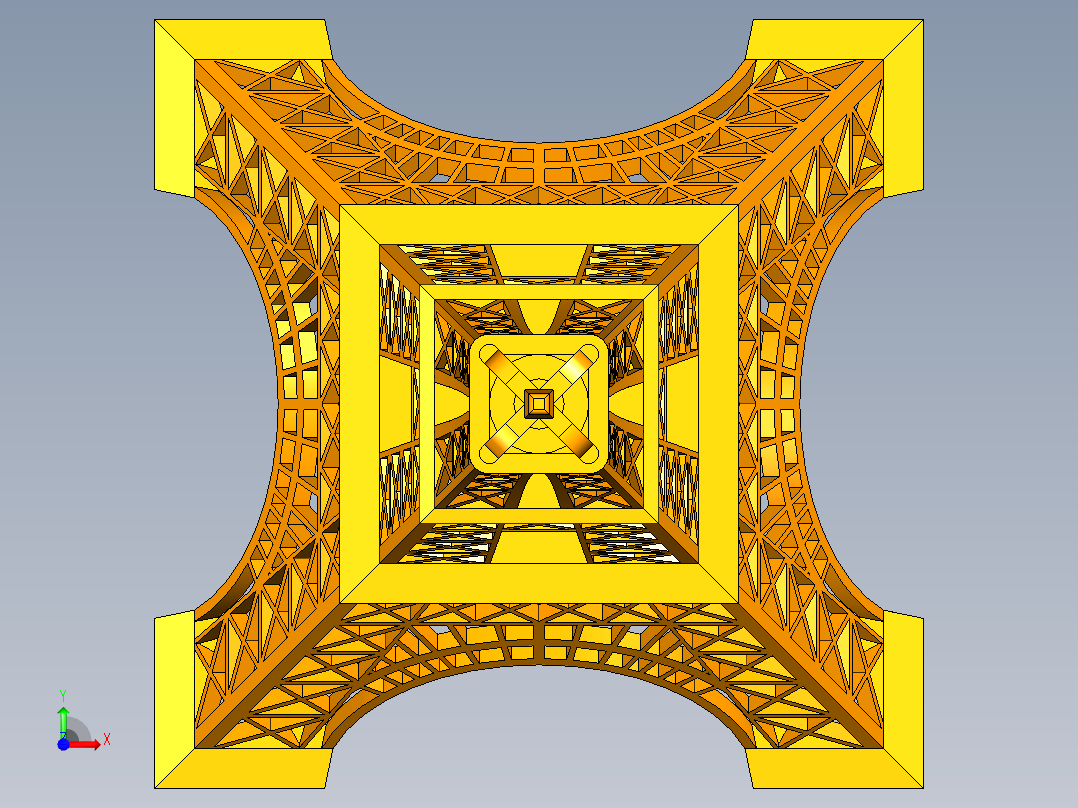 埃菲尔铁塔前视图