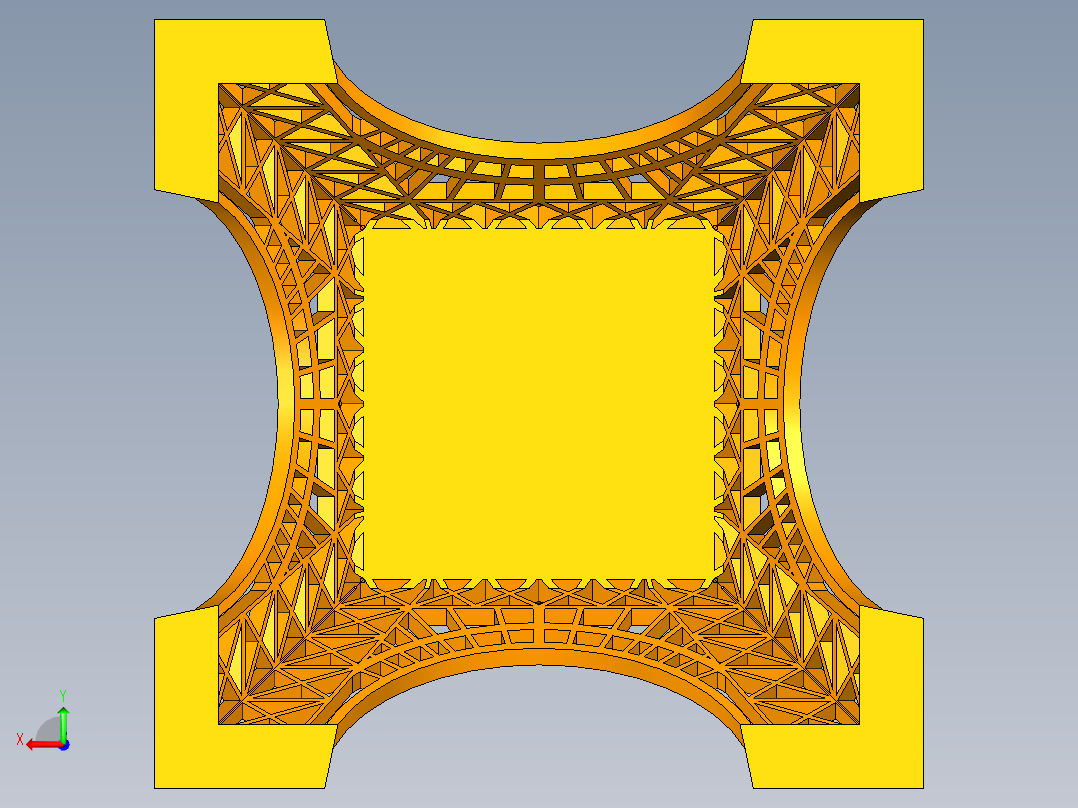埃菲尔铁塔后视图