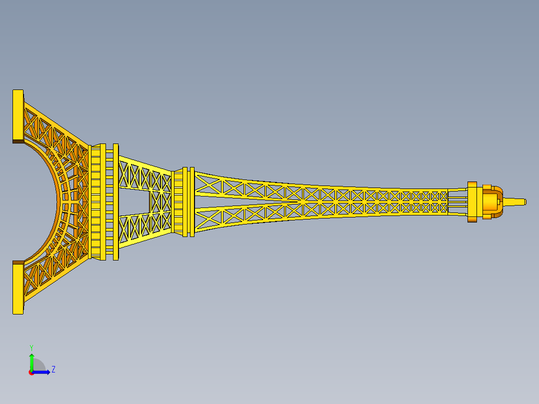 埃菲尔铁塔左视图
