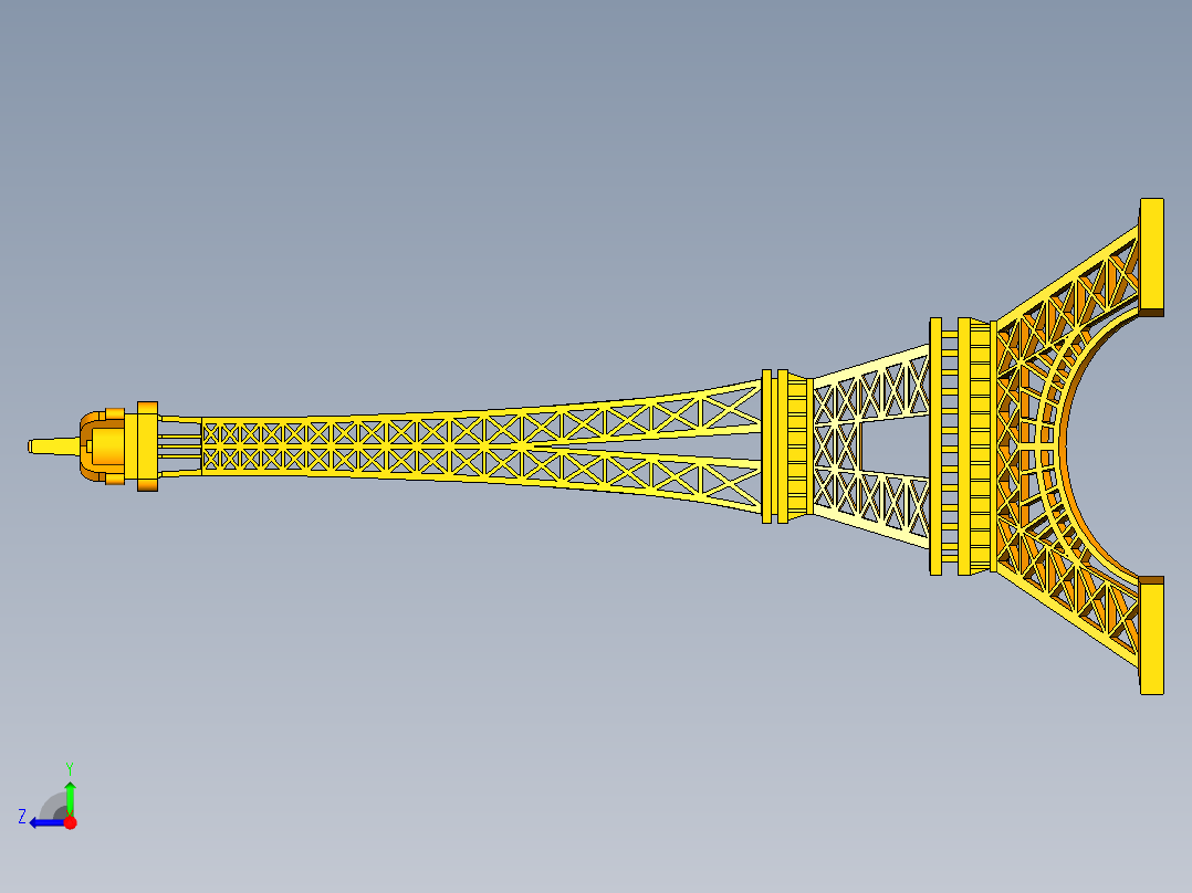 埃菲尔铁塔右视图