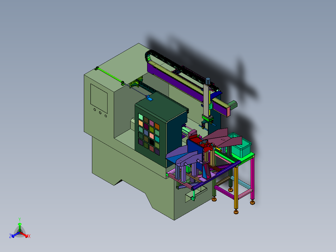 一拖一车床供料系统