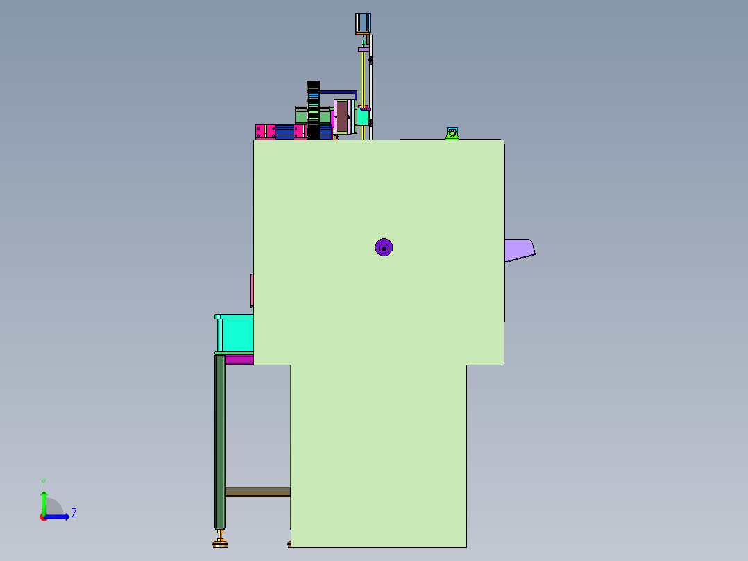 一拖一车床供料系统左视图