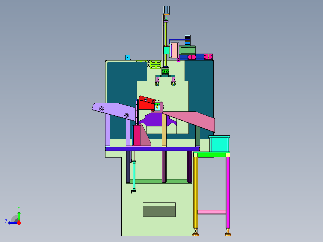 一拖一车床供料系统右视图