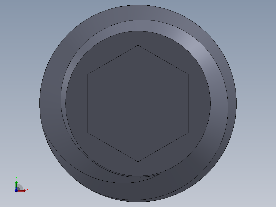 UNC 平头紧定螺钉-UNC SET SCREW 5-40 x0.187.SLDPRT前视图