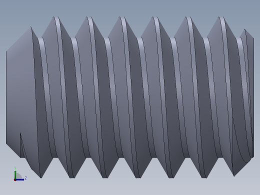 UNC 平头紧定螺钉-UNC SET SCREW 5-40 x0.187.SLDPRT左视缩略图