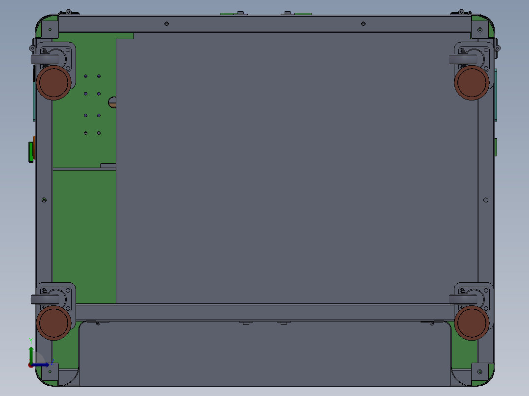 全自动点胶机设备左视图
