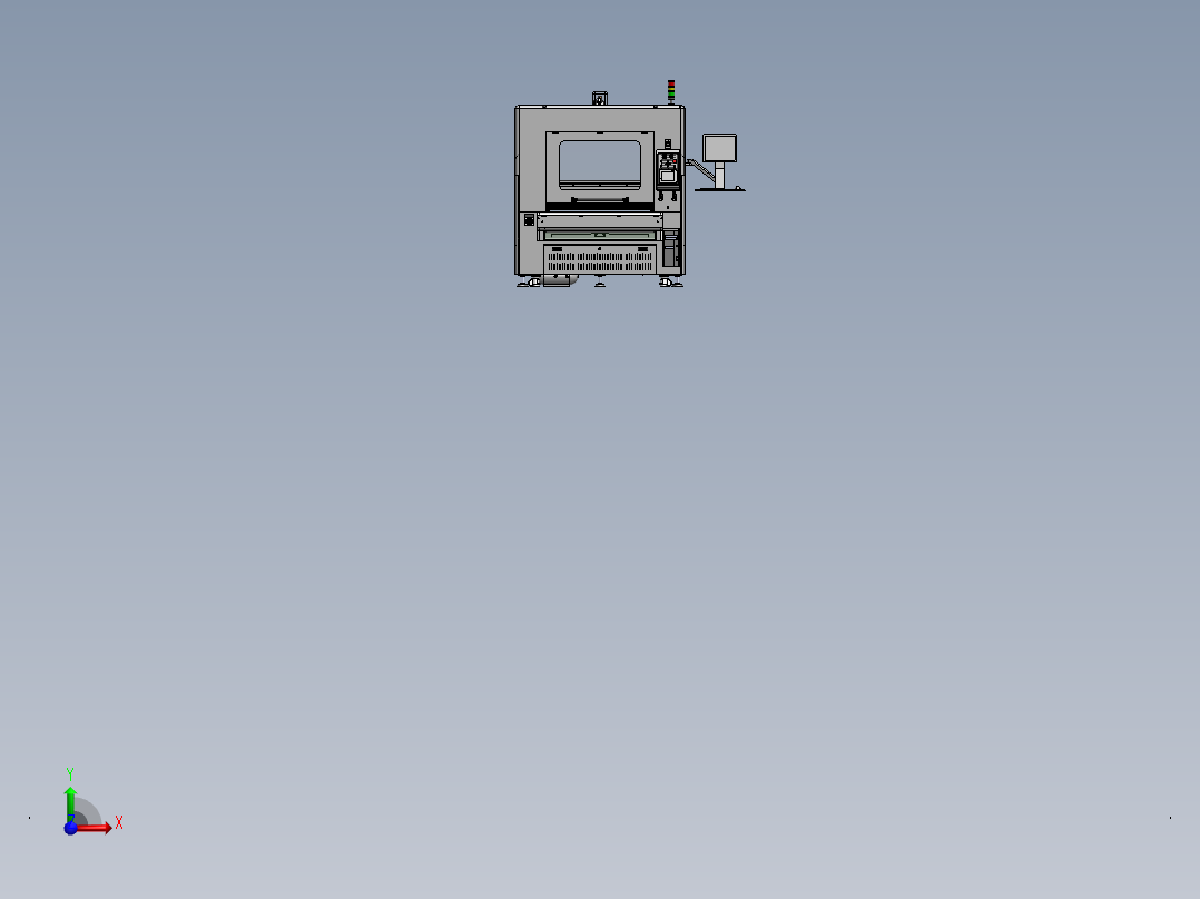 布料喷胶点线机前视图