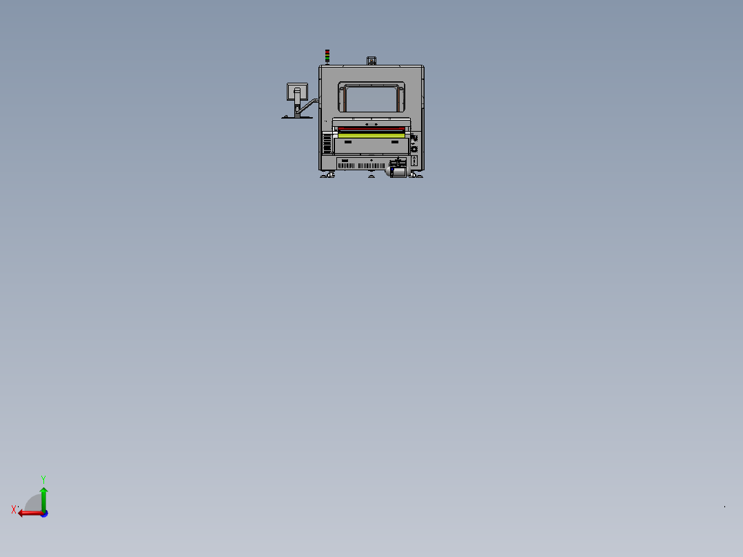 布料喷胶点线机后视图