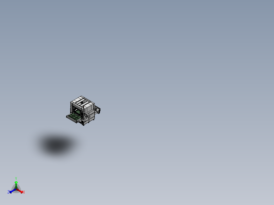布料喷胶点线机正等轴测图