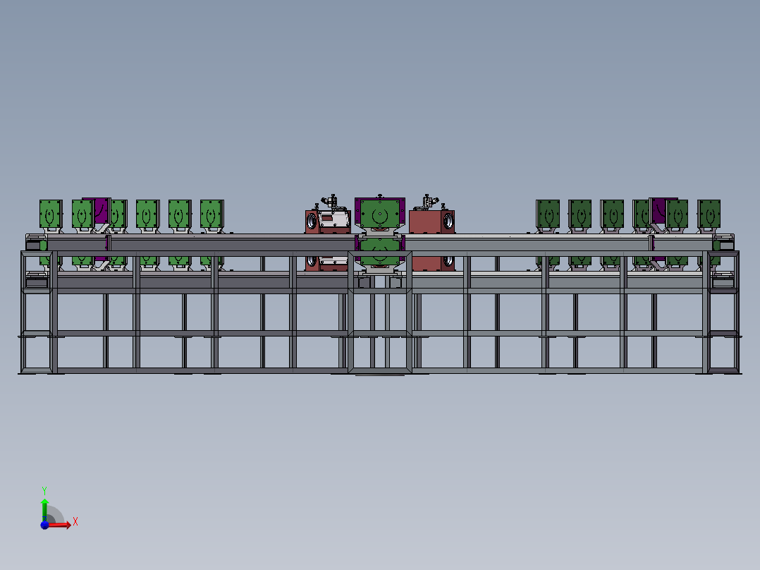 六工位测试标定设备前视图