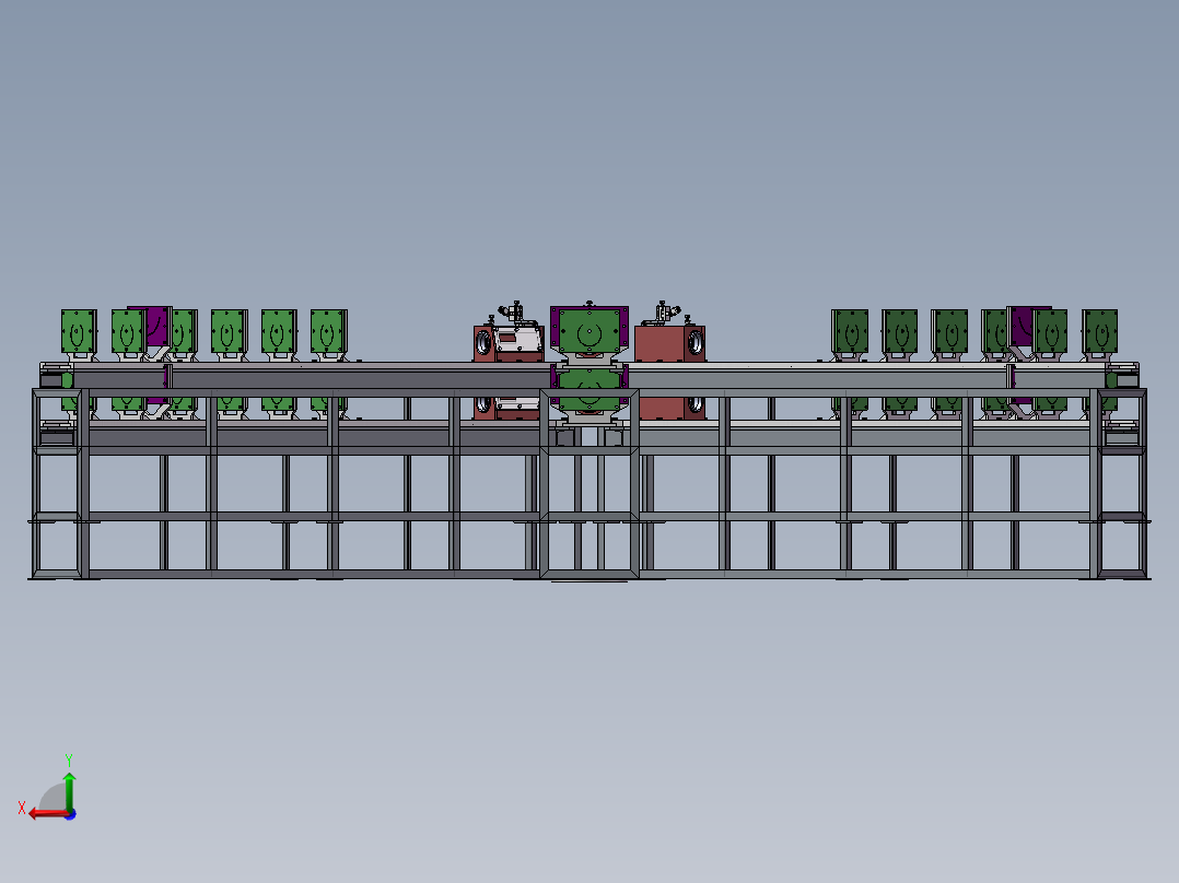 六工位测试标定设备后视图