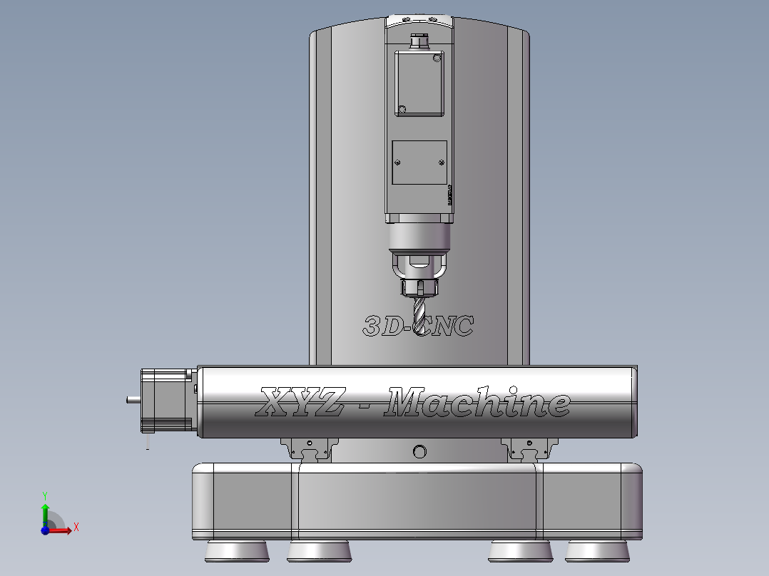 YZ三轴钻孔机前视图